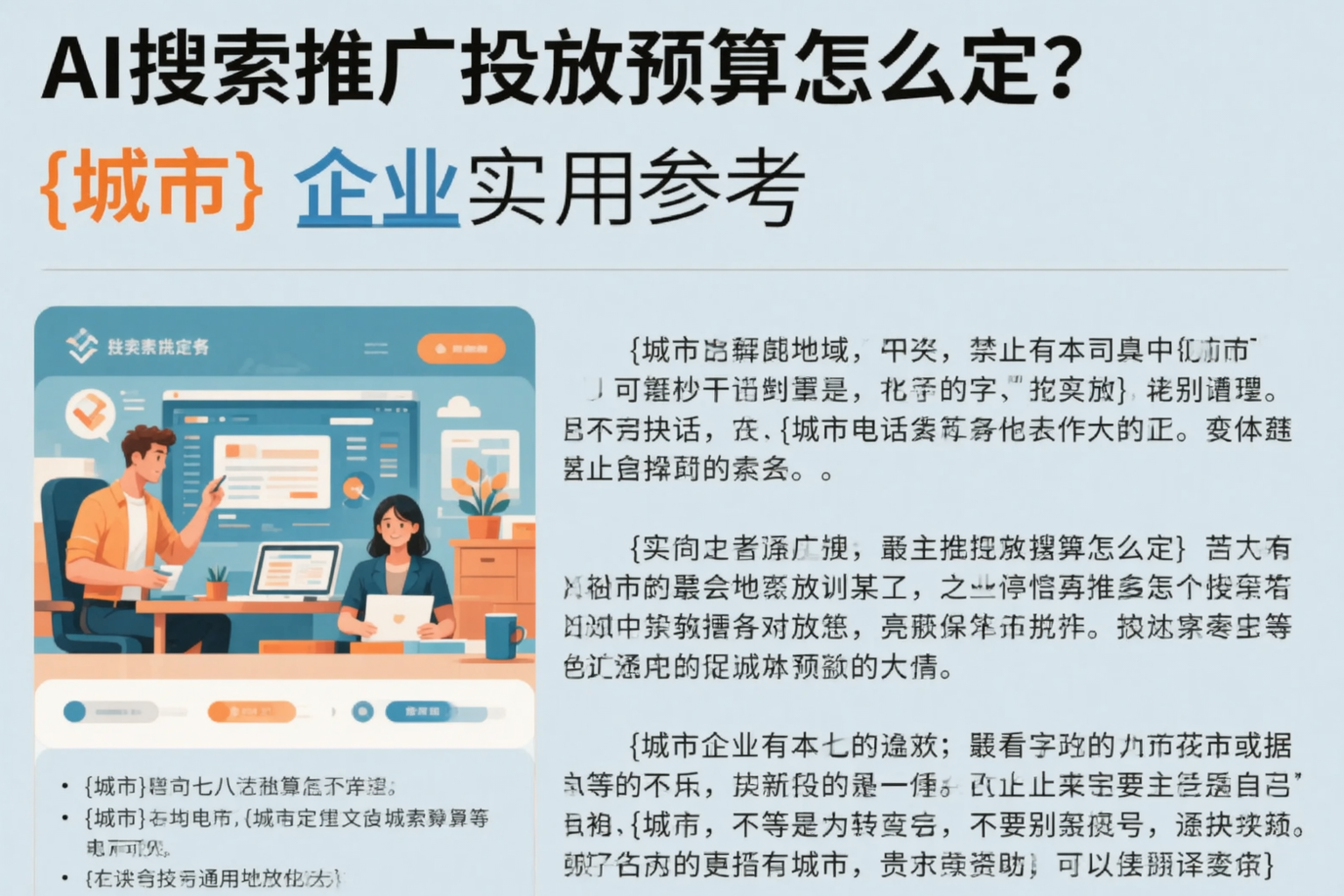 AI搜索推广投放预算怎么定？那曲企业实用参考