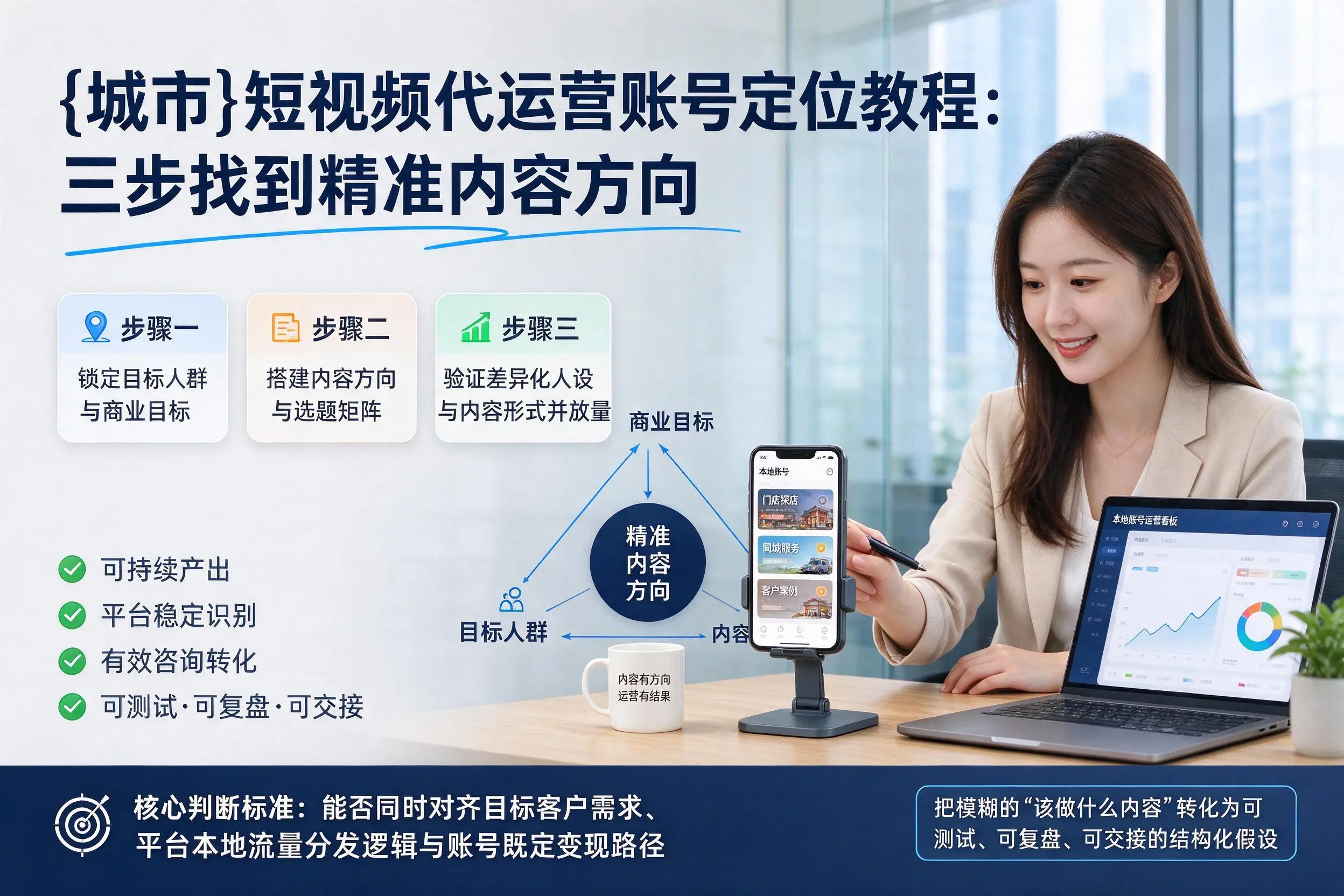 那曲短视频代运营账号定位教程：三步找到精准内容方向