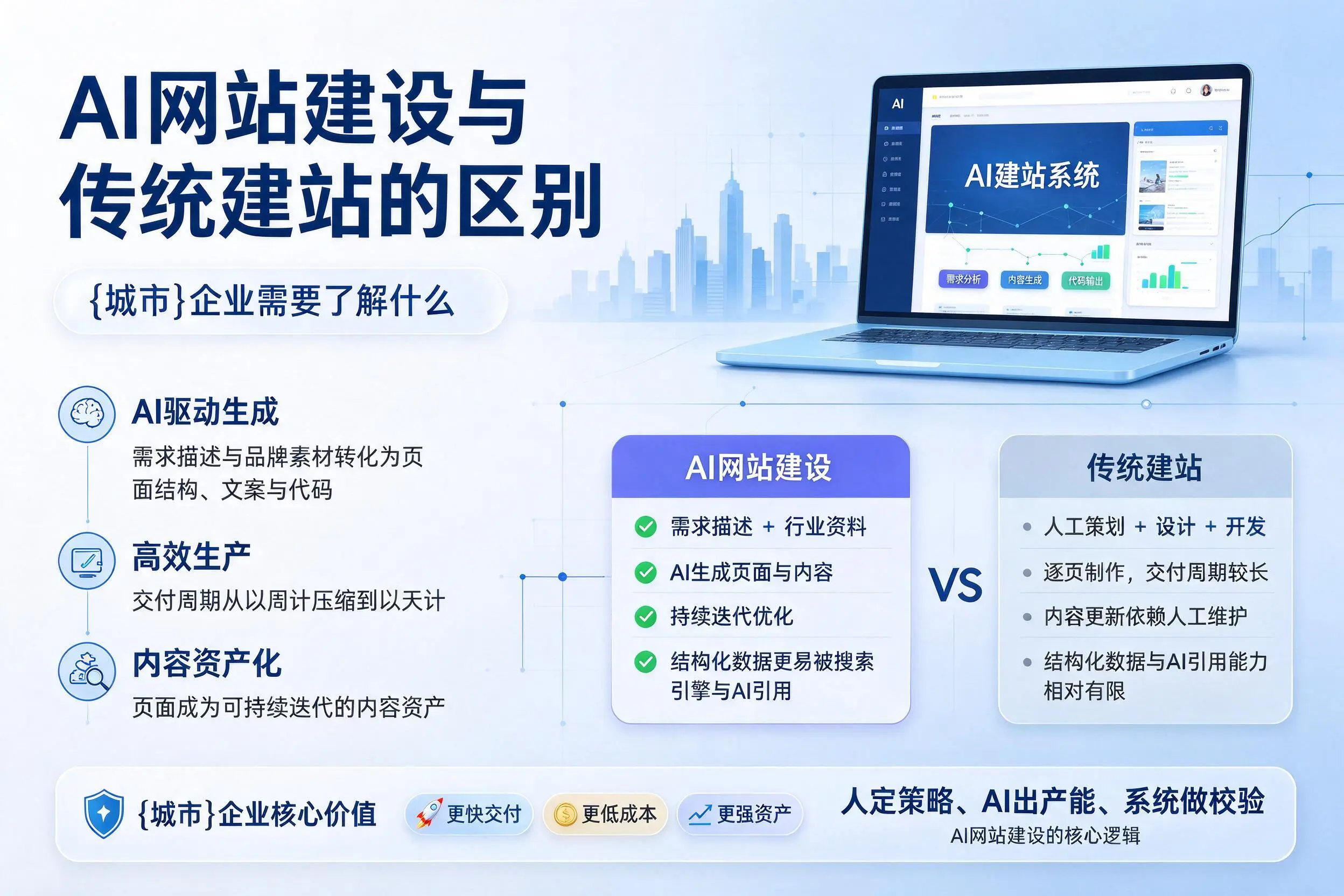 AI网站建设与传统建站的区别，那曲企业需要了解什么