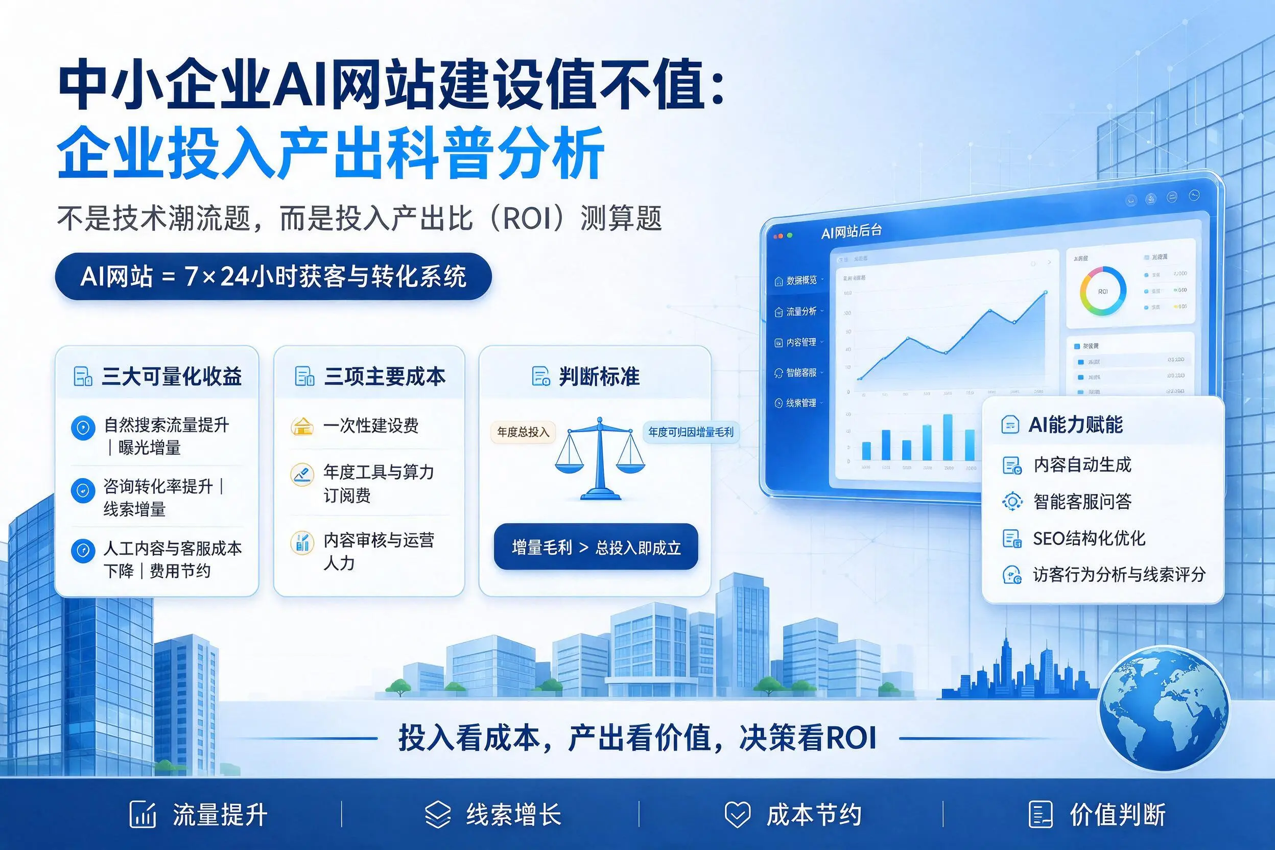 中小企业AI网站建设值不值：那曲企业投入产出科普分析