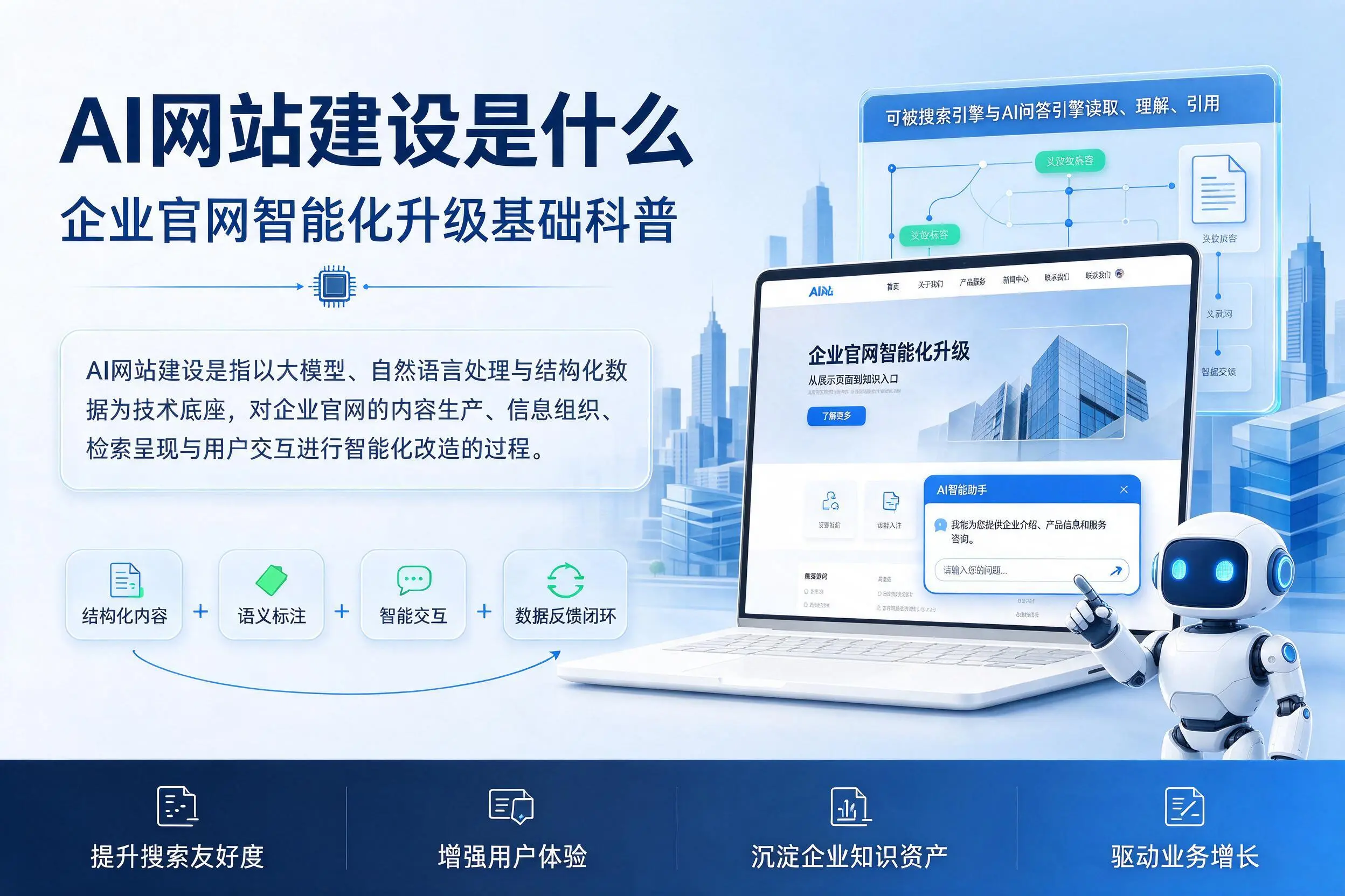 AI网站建设是什么：那曲企业官网智能化升级基础科普
