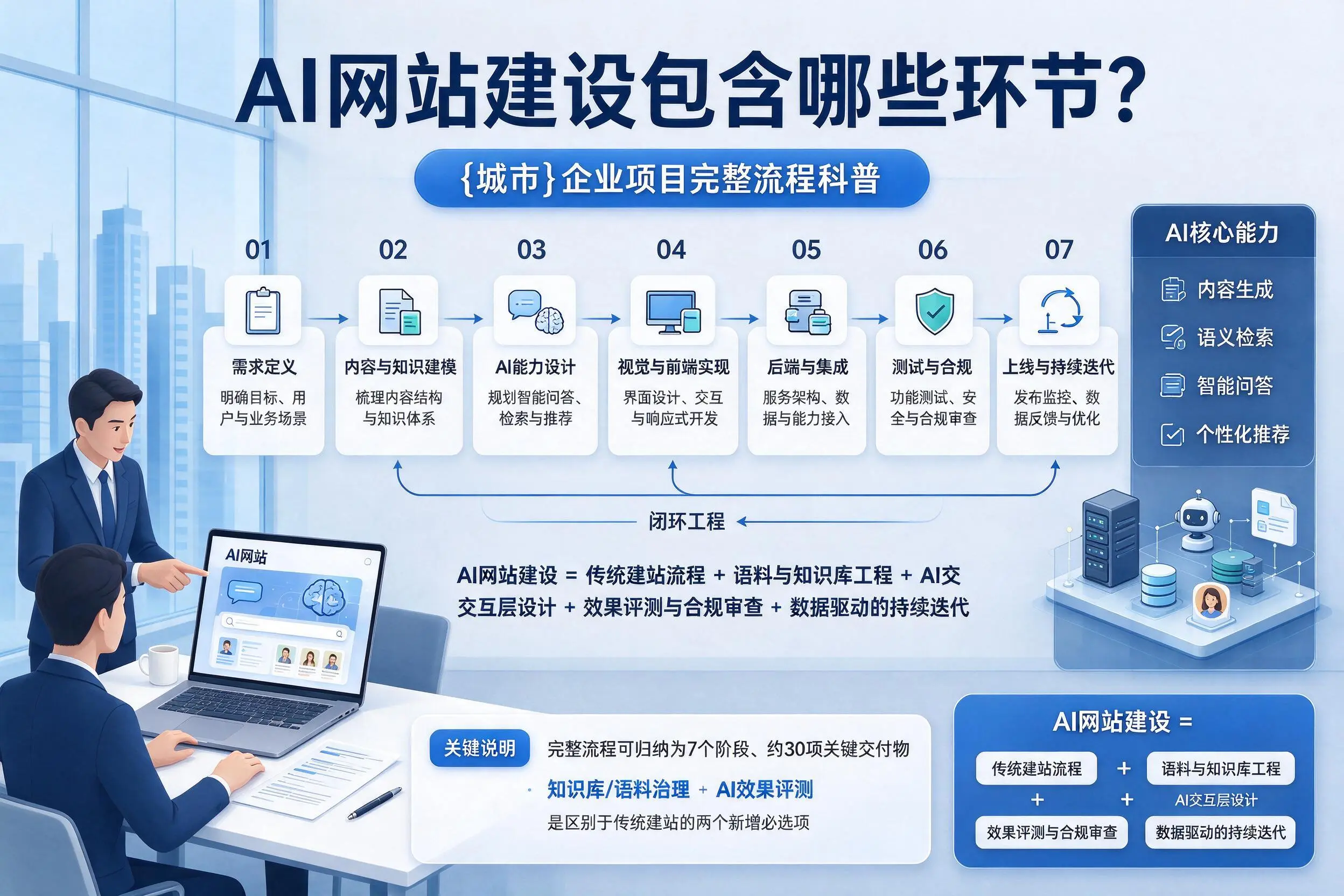 AI网站建设包含哪些环节?那曲企业项目完整流程科普