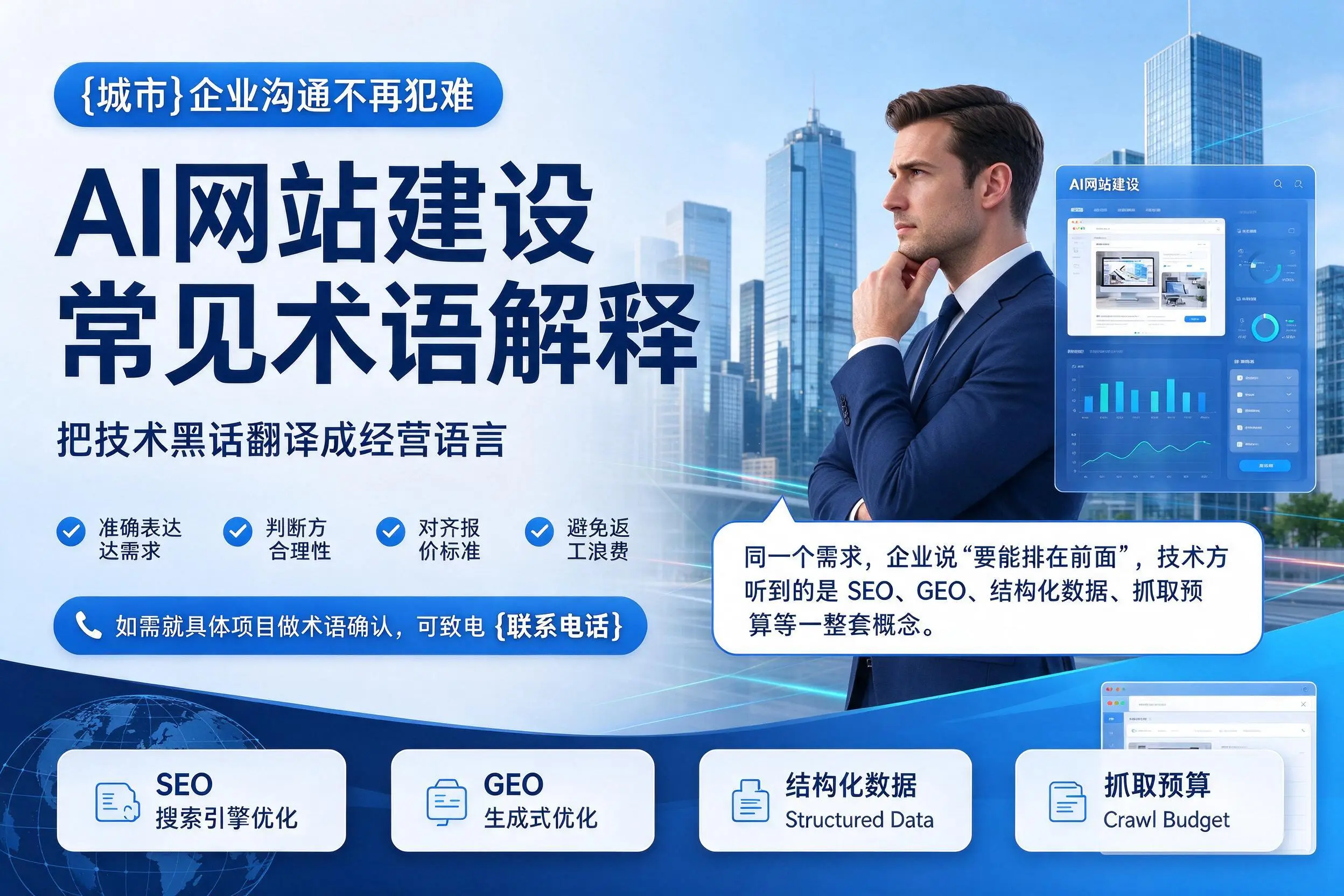 AI网站建设常见术语解释,那曲企业沟通不再犯难