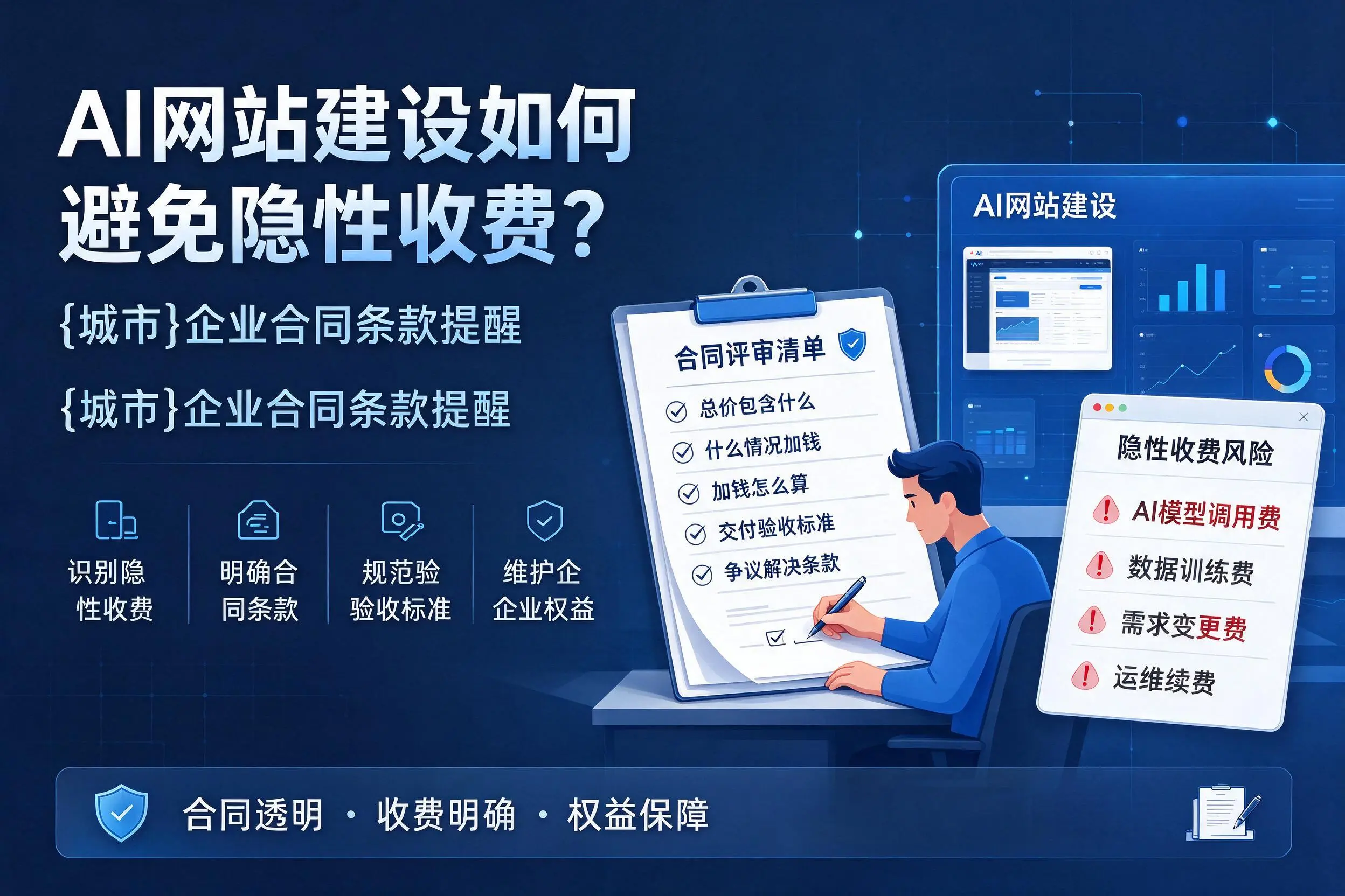 AI网站建设如何避免隐性收费？那曲企业合同条款提醒