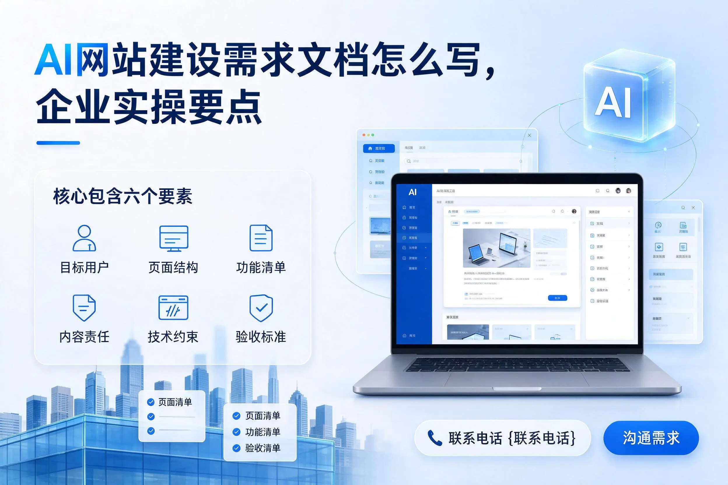 AI网站建设需求文档怎么写，那曲企业实操要点